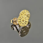 Złote kolczyki ażurowe kółka 333