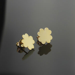 Złote kolczyki koniczynki 333 8k