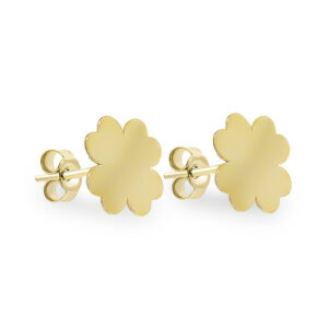 Złote kolczyki koniczynki 333 8k