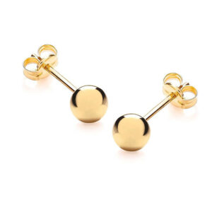 Złocone kolczyki kuleczki 4mm