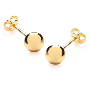 Złocone kolczyki kuleczki 5mm