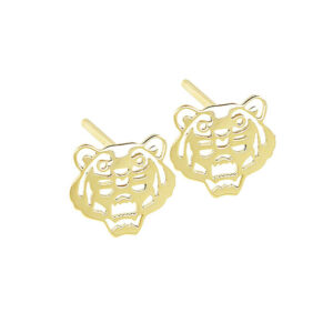 Złote kolczyki tygrysy 333
