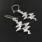 Kolczyki wiszące zygzaki puls ekg