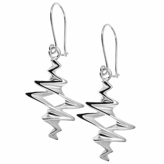 Kolczyki wiszące zygzaki puls ekg 1 Kolczyki wiszące zygzaki puls ekg