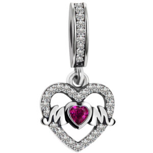 Charms do bransoletki serce MAMA