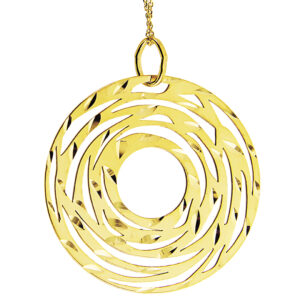 Wisior ze złota koło diamentowane