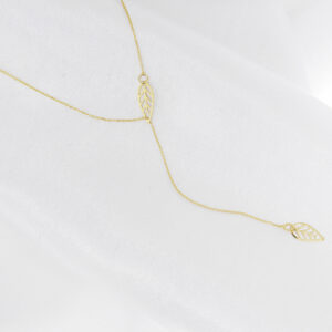 Naszyjnik ze złota kaskadowy listki
