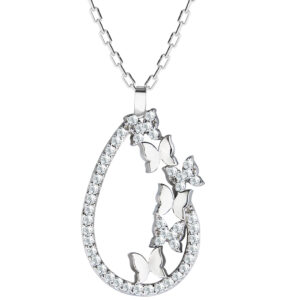 Naszyjnik z motylami i cyrkoniami