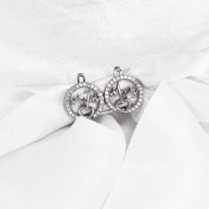 Kolczyki puls serca EKG angielskie