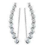 Długie nausznice krople z cyrkoniami