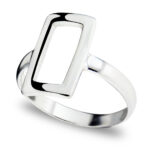 Pierścionek geometryczny prostokąt