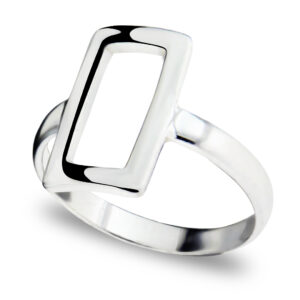 Pierścionek geometryczny prostokąt