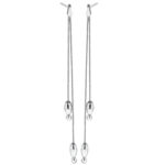 Kolczyki podwójne łańcuszki linki