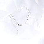 Kolczyki podwójne łańcuszki linki