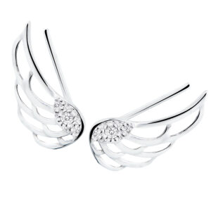 Nausznice skrzydła z cyrkoniami