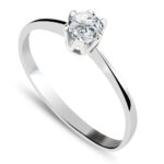 Pierścionek z cyrkonią 4mm