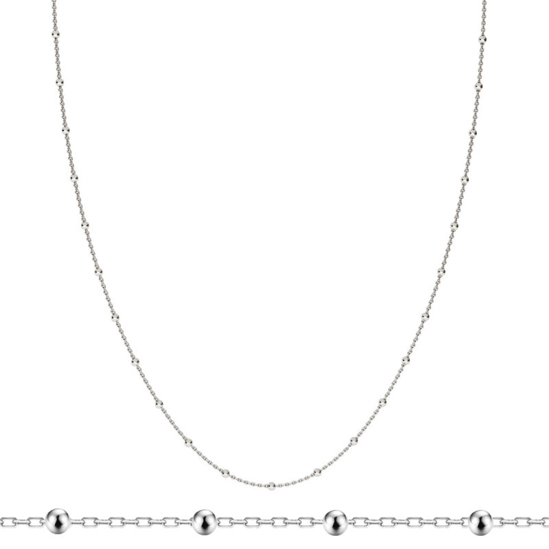 Naszyjnik łańcuszek z kulkami