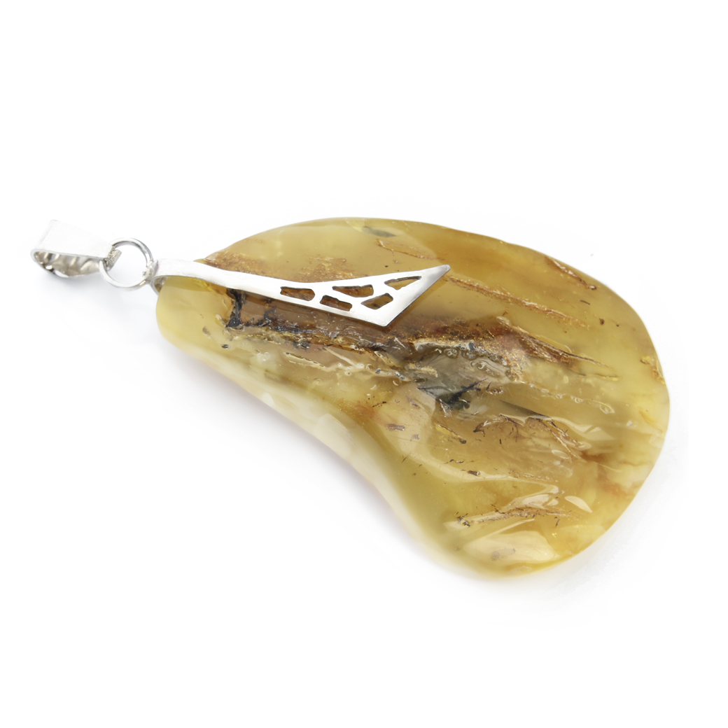 SREBRO WISIOR UNIKALNY NATURALNY BURSZTYN BAŁTYCKI