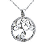 Wisiorek drzewko szczęścia z cyrkoniami