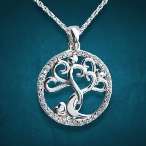 Wisiorek drzewko szczęścia z cyrkoniami