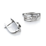 Kolczyki w paski z sercem