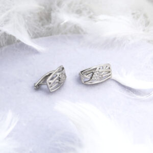 Kolczyki w paski z sercem