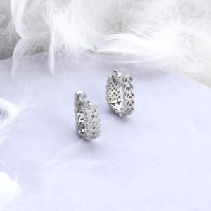 SREBRNE KOLCZYKI LISTKI LIŚCIE LISTKAMI ANGIELSKIE