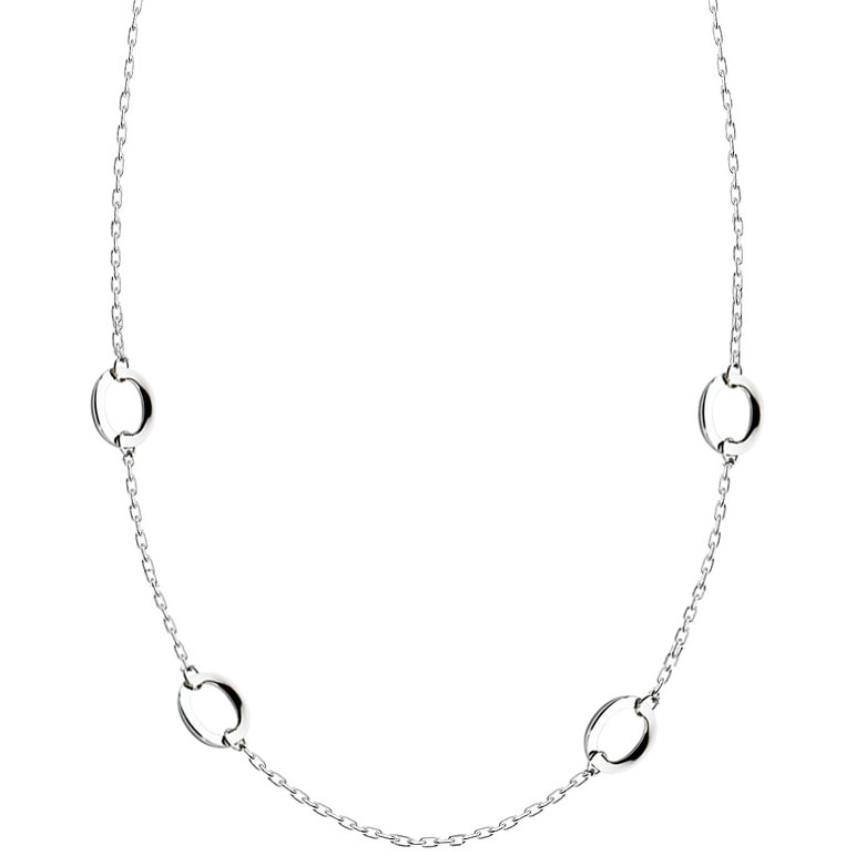 SREBRNY NASZYJNIK KÓŁKA OWALE BLASZKI CELEBRYTKA