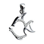 Wisiorek rybka z cyrkoniami