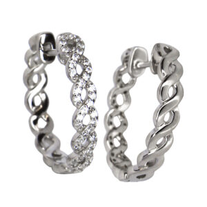 Kolczyki oponki ze znakiem nieskończoności