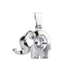 Wisiorek słoń z cyrkonią