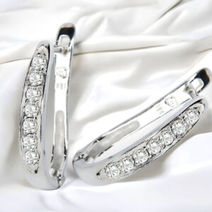 Kolczyki krople/owalne z cyrkoniami