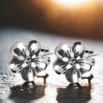 Kolczyki kwiaty z dużymi płatkami