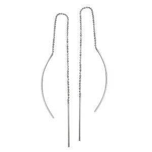 Kolczyki przekładane łańcuszki patyczek-łuk
