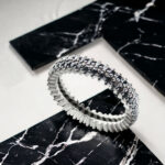 Obrączka z czarnymi cyrkoniami