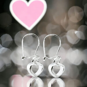 Kolczyki wiszące z sercem