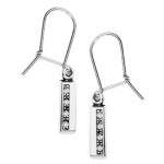 Wiszące kolczyki - prostokąty z cyrkoniami