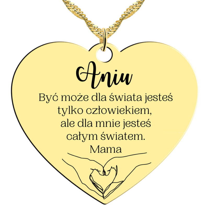 Naszyjnik złocony - Dla mnie całym światem