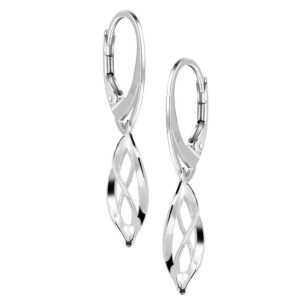 Kolczyki spirale na zamku angielskim