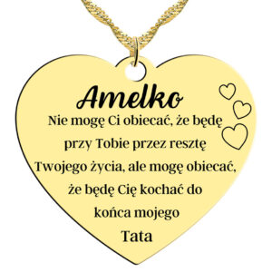 Naszyjnik pozłacany - Nie mogę Ci obiecać
