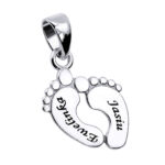 Wisiorek stópki z grawerem