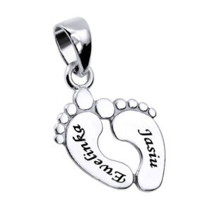 Wisiorek stópki z grawerem