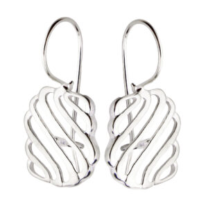 Kolczyki pofalowane w paski