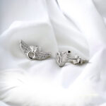 Kolczyki pierścień ze skrzydłami