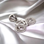 SREBRNY WISIOREK ROWER ROWEREK KOLAŻ KOLARSTWO 925