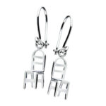 SREBRNE KOLCZYKI WISZĄCE KRZESŁA KRZESŁO KRZESEŁKA