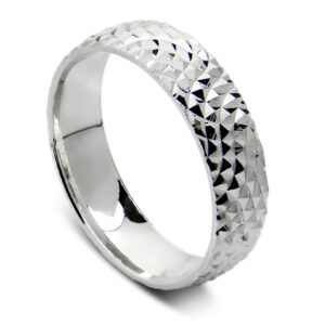 Obrączka diamentowana wzorzysta