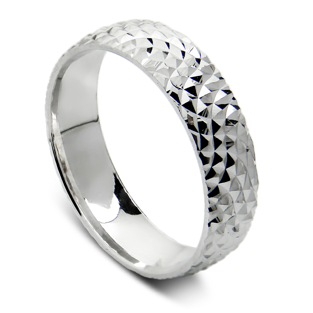 GPI0728 Obrączka diamentowana wzorzysta