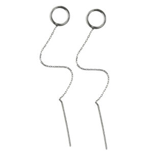 KOLCZYKI PRZECIĄGANE PRZEKŁADANE KÓŁKA ŁAŃCUSZKAMI