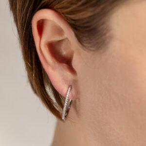 Geometryczne kółka z cyrkoniami